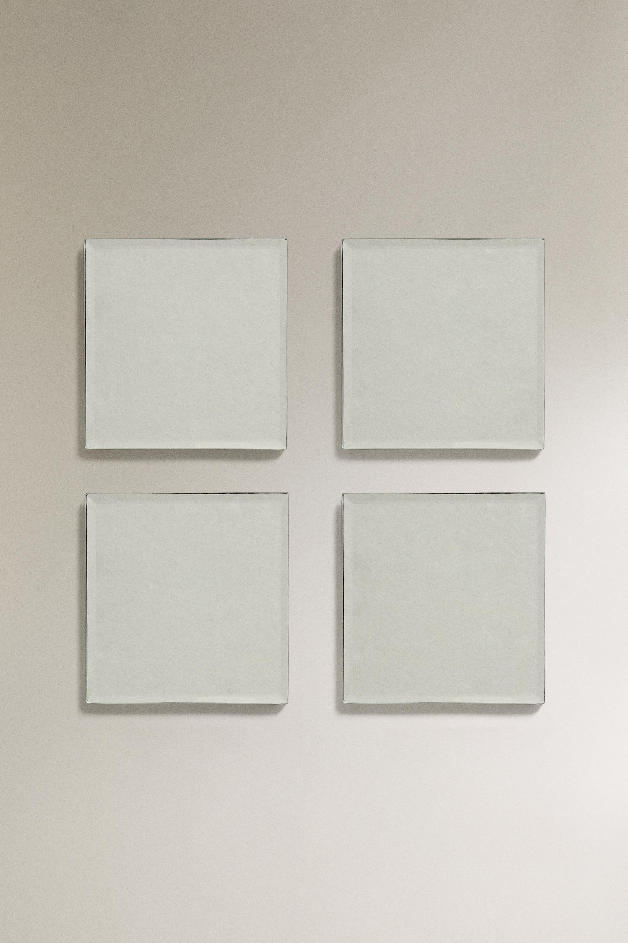 LOT DE DESSOUS DE VERRE POLI MIROIR (LOT DE 4)